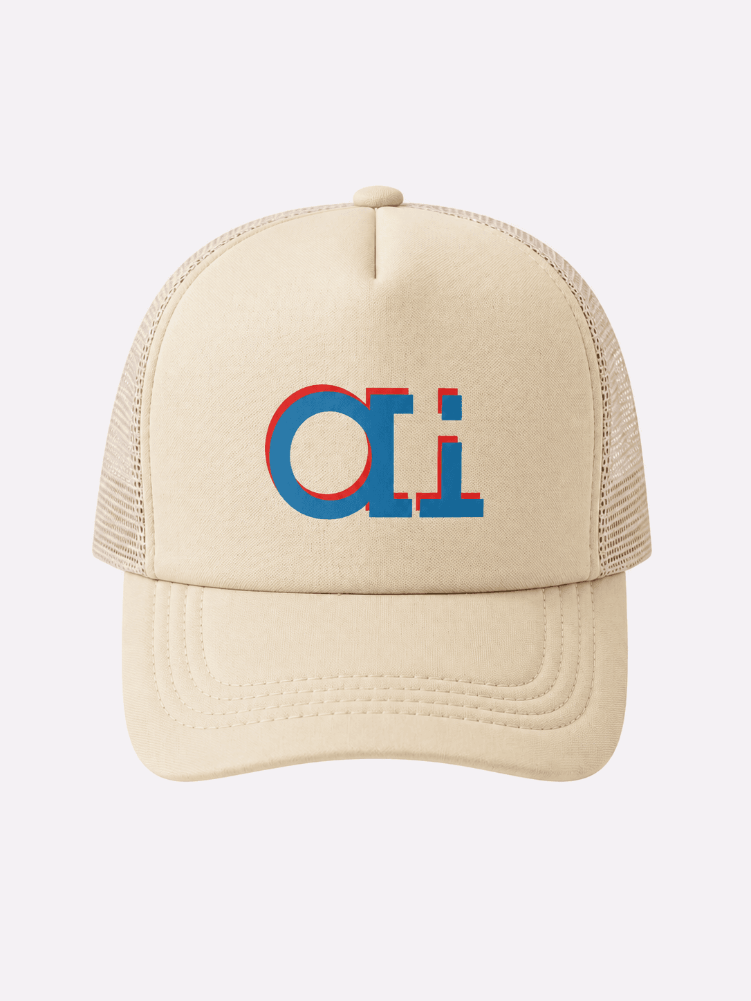 AICON Trucker Cap — Cream Glitch
