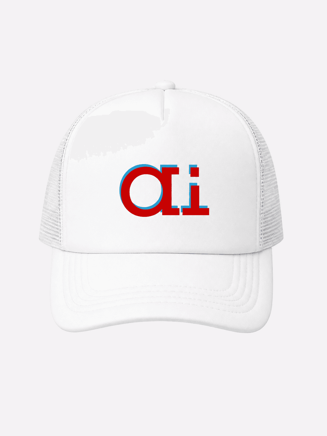 AICON Trucker Cap — White Glitch